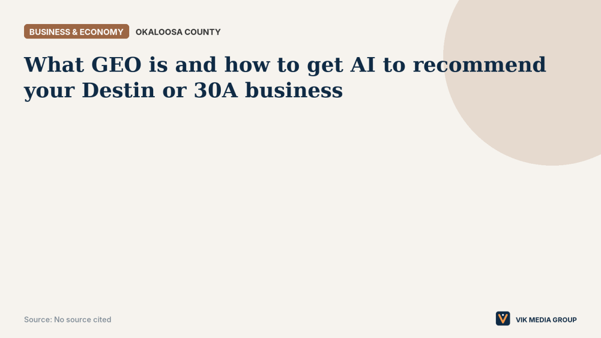 Lead card showing the phrase 'two or three' names, the number of businesses AI gives travelers when asked where to eat or stay.
